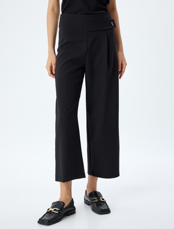 Koton Regular Trousers 'Palazzo' in Black: front