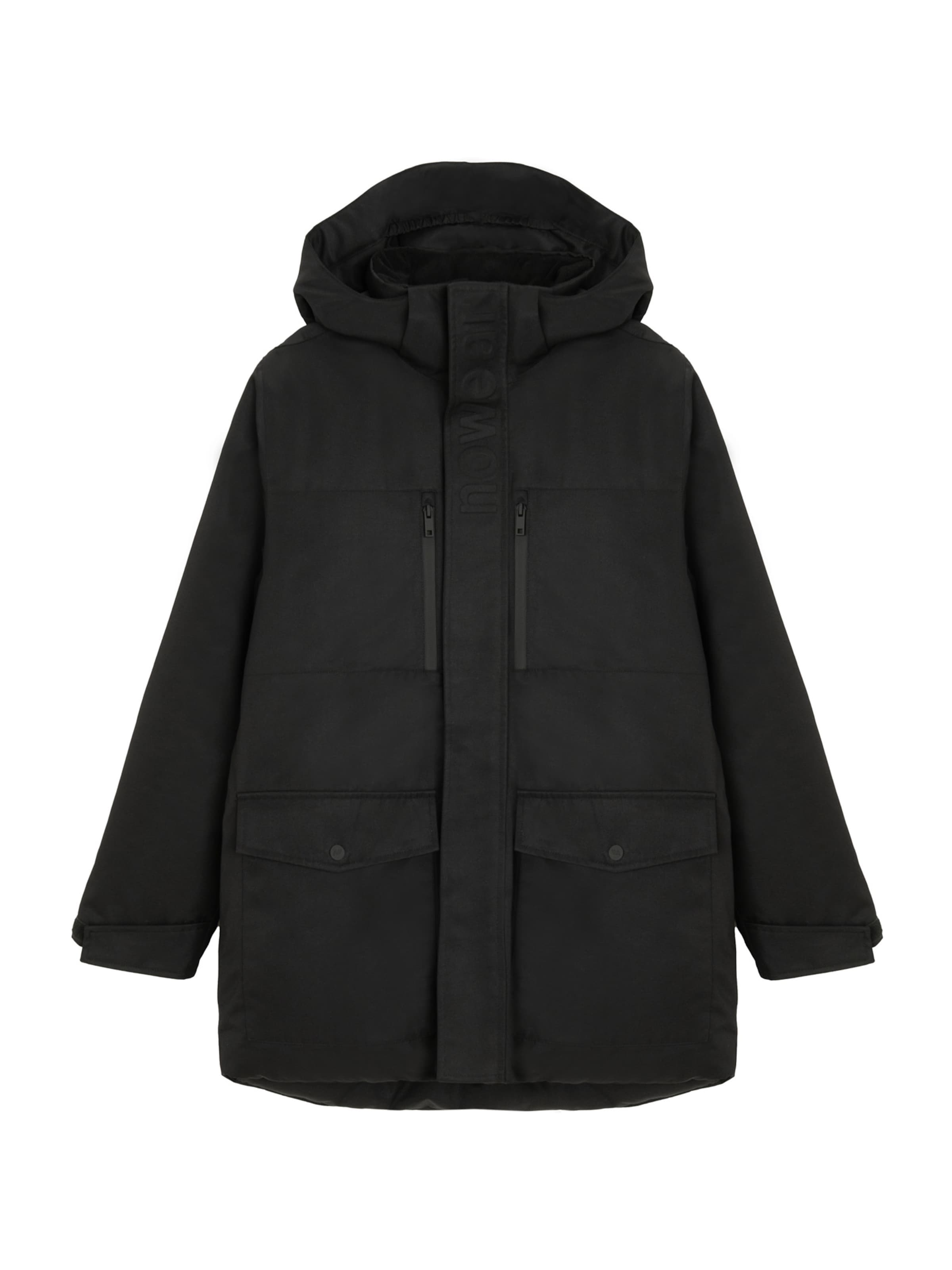 NoWear Parka in Schwarz: Vorderseite
