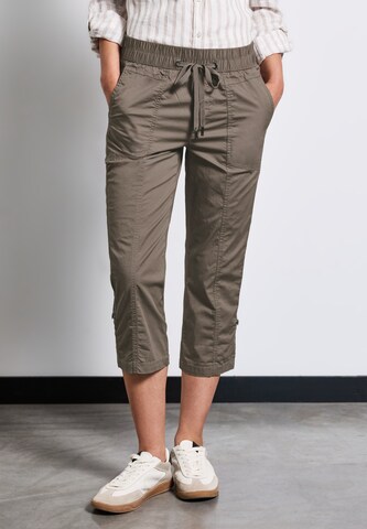 STREET ONE Slim fit Pants in Brown: front