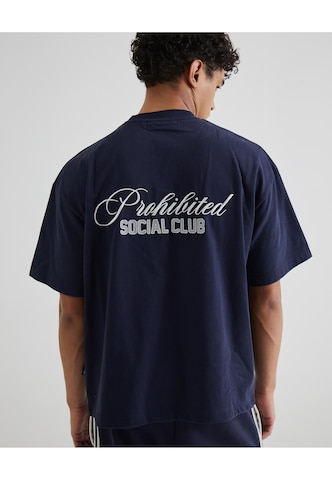 T-Shirt Prohibited en bleu : devant