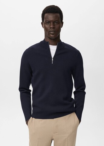 MANGO MAN Sweater 'Luxusp' in Blue: front