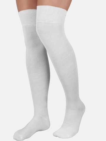 Chaussettes montantes normani en blanc