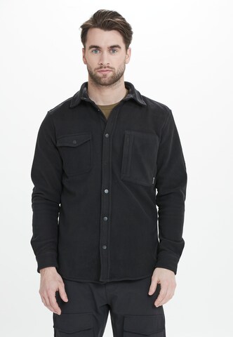 Whistler Regular fit Athletic Button Up Shirt 'Enzo' in Black: front