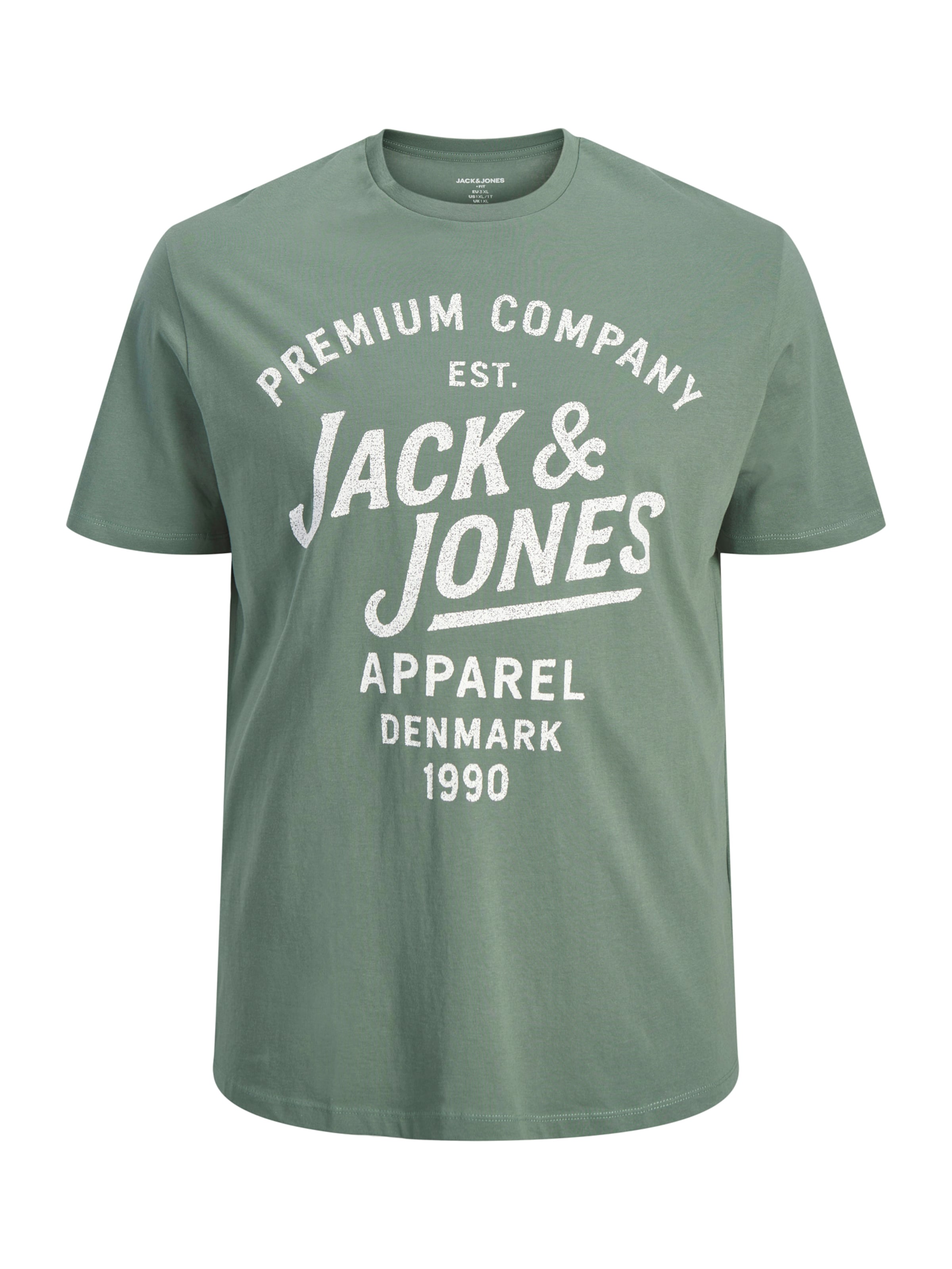 Jack & Jones Plus T-Shirt 'JPRBLUZANE' in Grün: Vorderseite