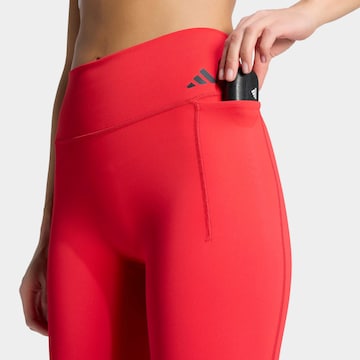 ADIDAS PERFORMANCE Skinny Workout Pants 'Optime' in Red