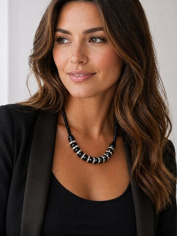 COLLEZIONE ALESSANDRO Necklace 'Midnight' in Black: front
