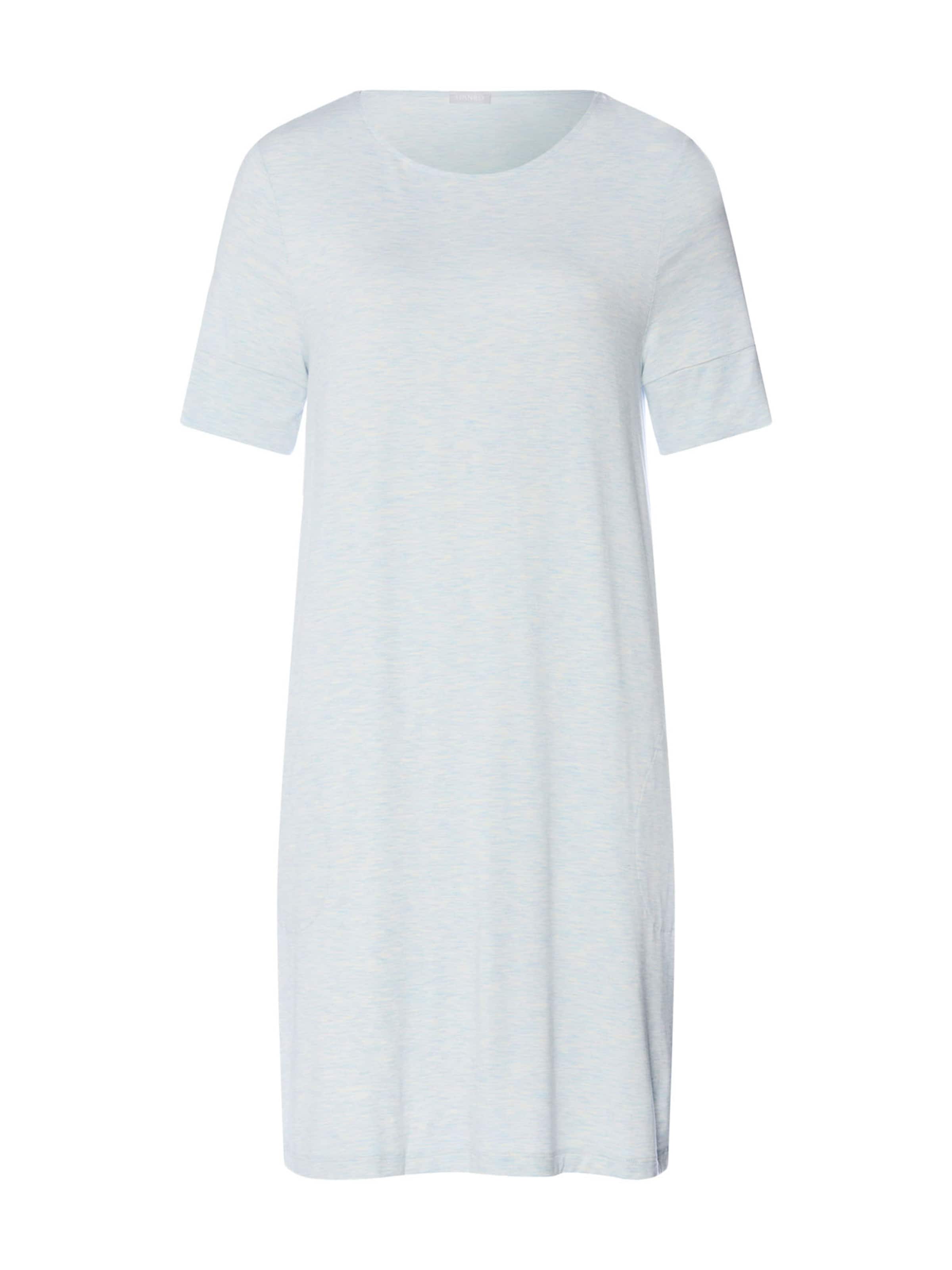 Hanro Nachthemd ' Natural Elegance ' in Blauw: voorkant