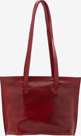 Borsa a spalla 'Borsa a Spalla Donna Pelle Vacchetta - Chiusura Zip Made in Italy' di I Fratelli in rosso: frontale