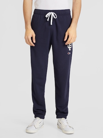 Champion Authentic Athletic Apparel Tapered Trousers 'Elastic' in Blue: front