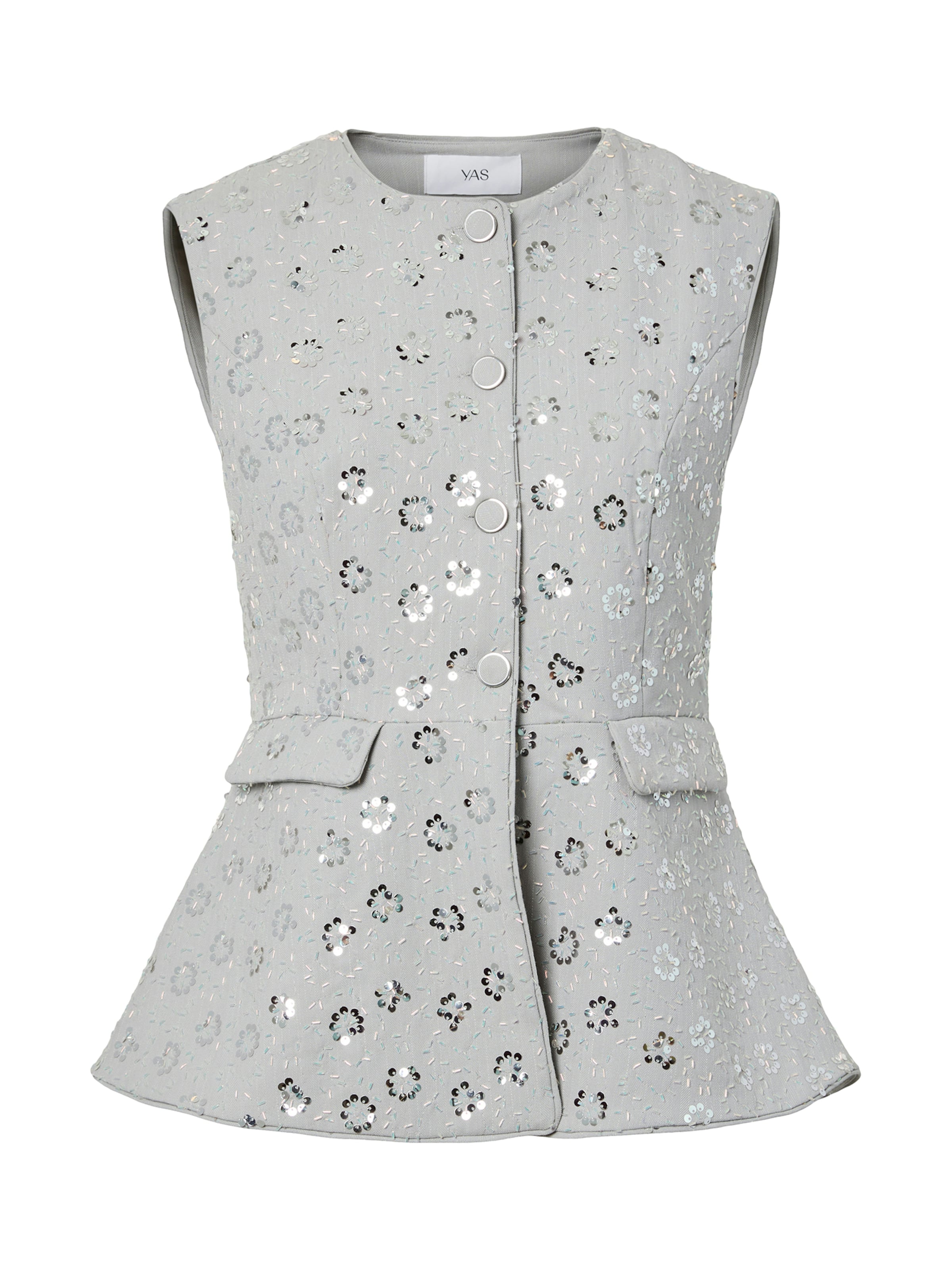 Gilet de costume 'YASSOLLER' YAS en gris : devant