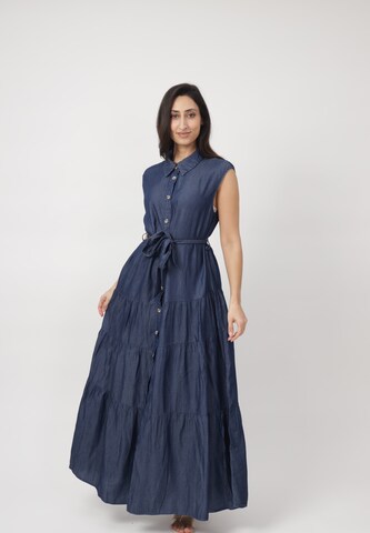 Abito camicia di Elara in blu