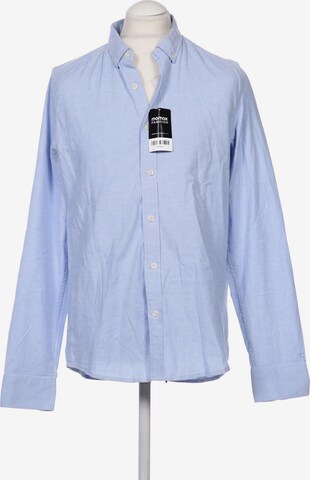 GARCIA Button Up Shirt in L in Blue: front