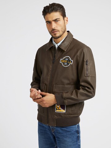 GUESS Between-Season Jacket in Brown: front