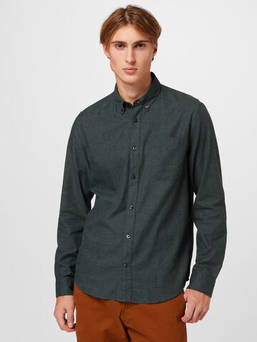 Matinique Regular fit Button Up Shirt 'Trostol' in Green: front