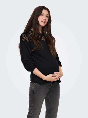 Only Maternity Sweatshirt 'CATALINA' in Schwarz