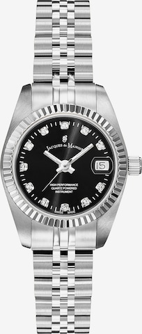 Montre à affichage analogique Jacques du Manoir en argent : devant