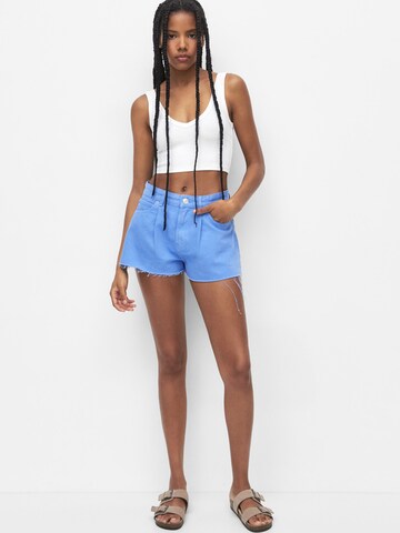 Pull&Bear Loosefit Shorts in Blau