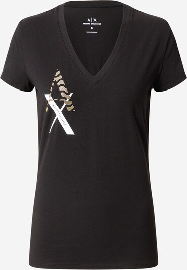 ARMANI EXCHANGE T-shirt en noisette / noir / blanc, Vue avec produit