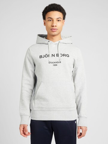 BJÖRN BORG Athletic Sweatshirt in Grey: front