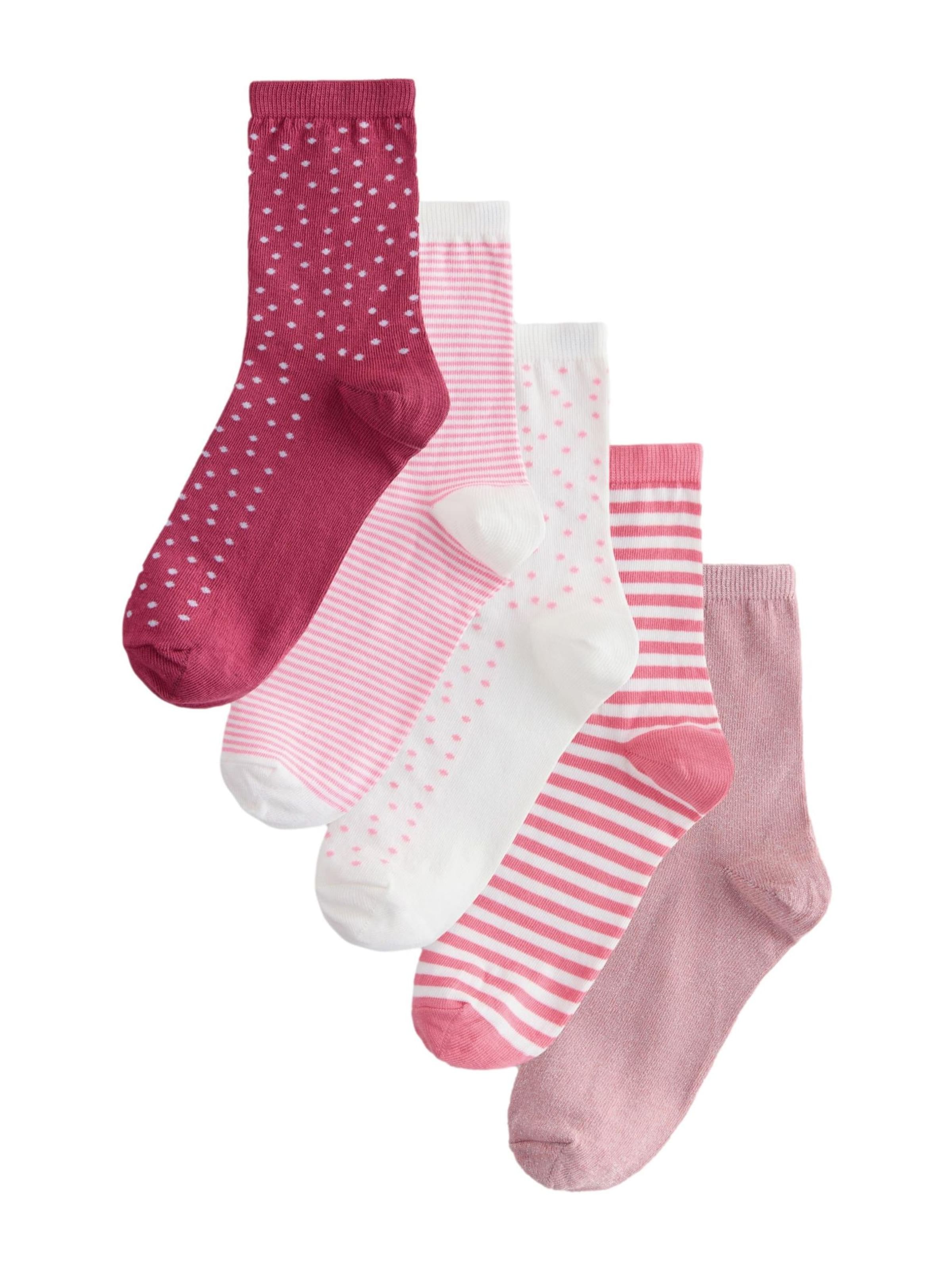 Next Къси чорапи в бледорозово / магента / еосин / бяло, Преглед на продукта