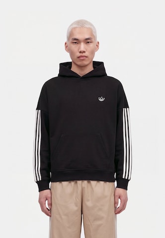 Bluză de molton de la ADIDAS ORIGINALS pe negru: față