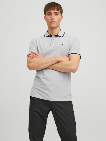 JACK & JONES Poloshirt 'JJPaulos' in Grau: Vorderseite