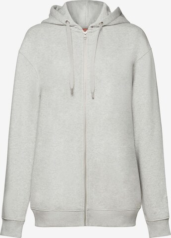 ESPRIT - Sudadera con cremallera en gris: frente