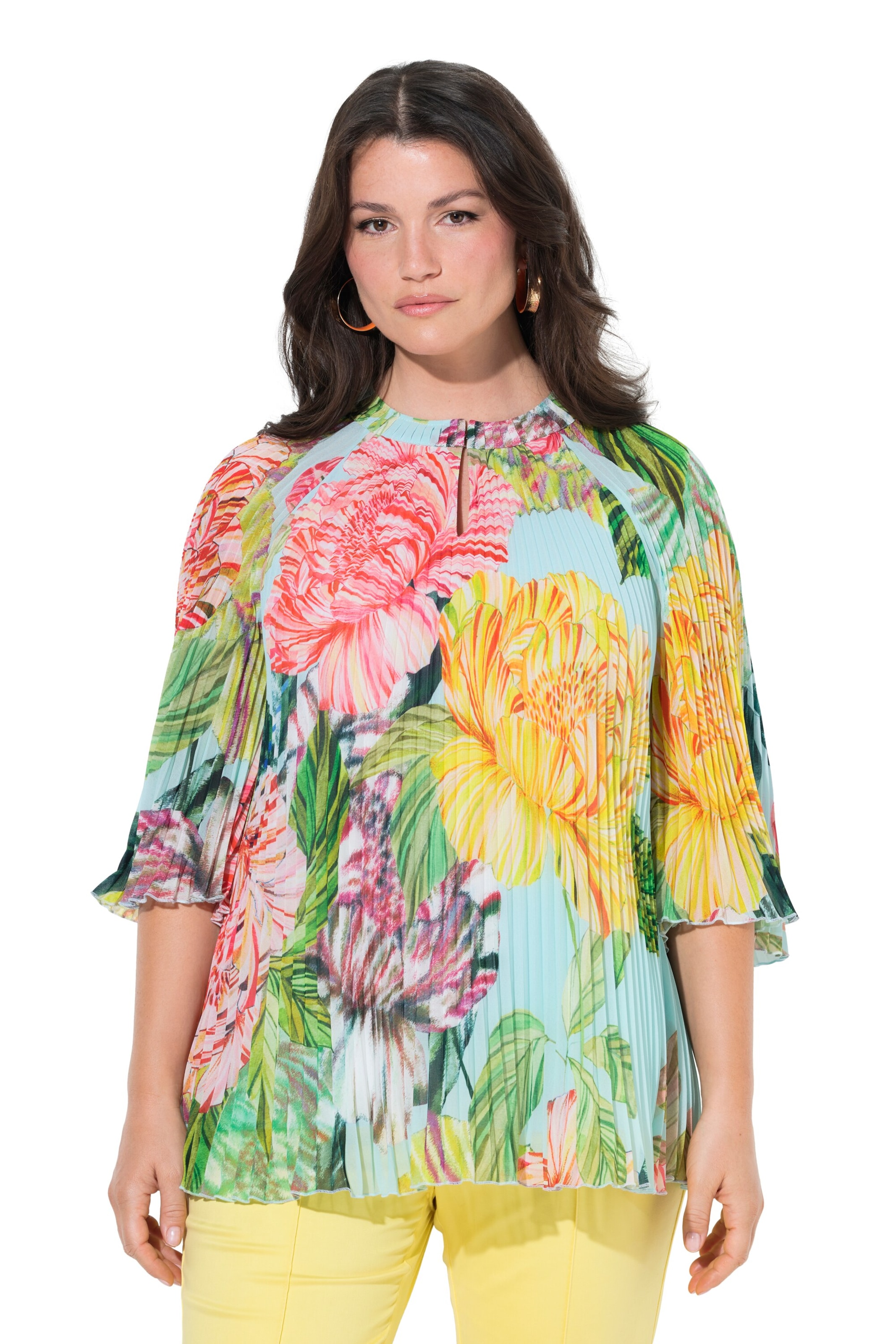 Ulla Popken Blouse in Gemengde kleuren: voorkant