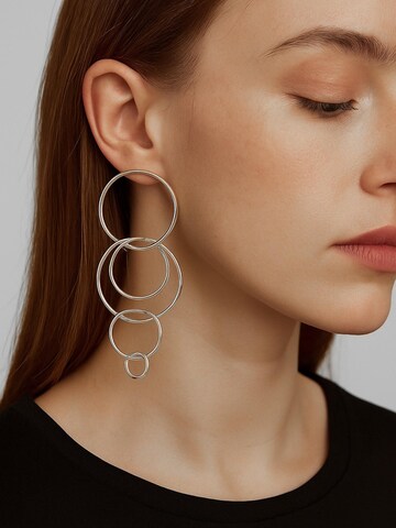 COLLEZIONE ALESSANDRO Earrings 'Infinity Loops' in Silver: front