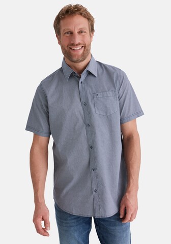 Stooker Men Regular Fit Hemd 'Hudson' in Blau: Vorderseite