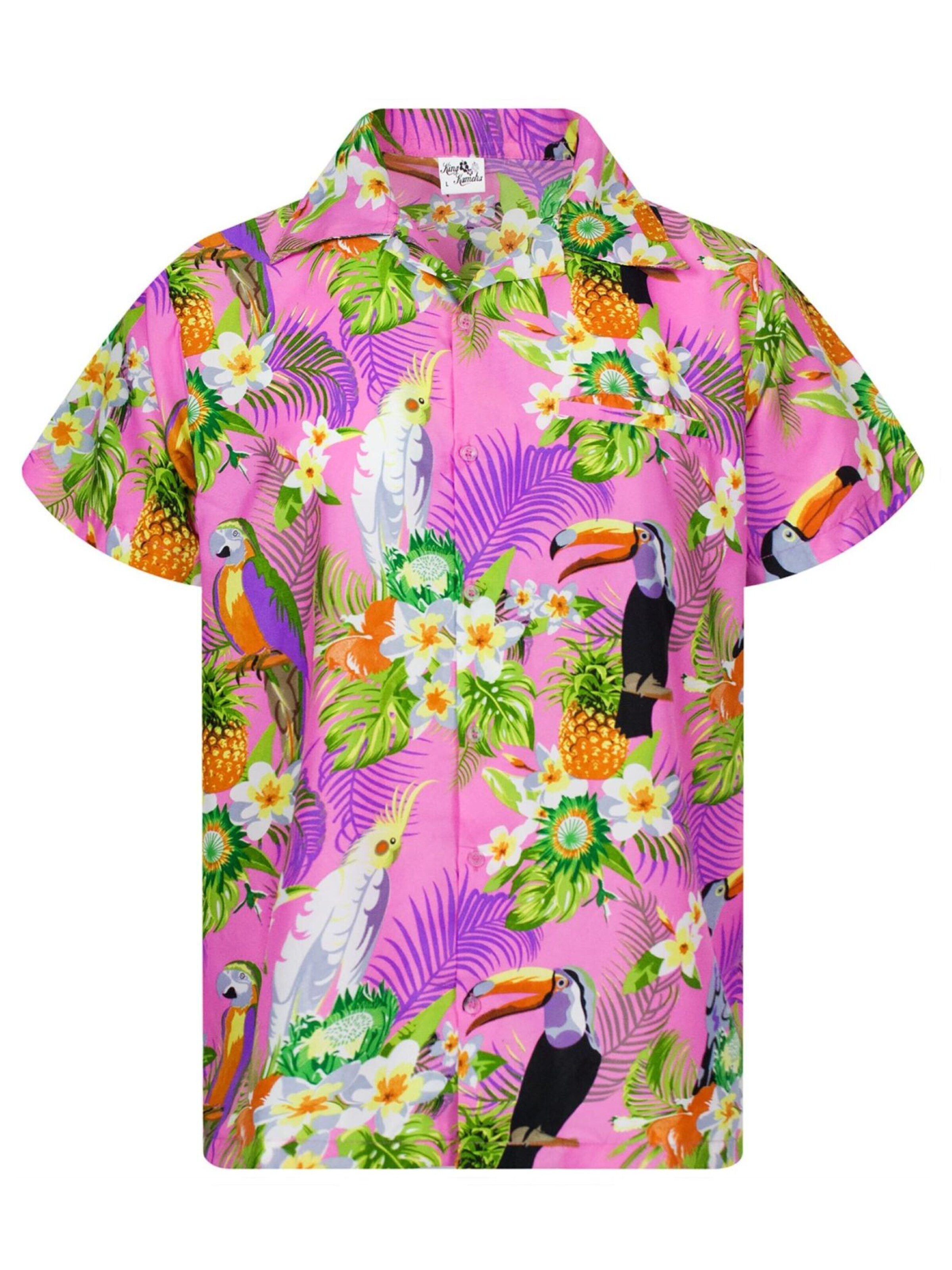 Maglietta 'Parrot Cockatoo' di King Kameha in rosa: frontale