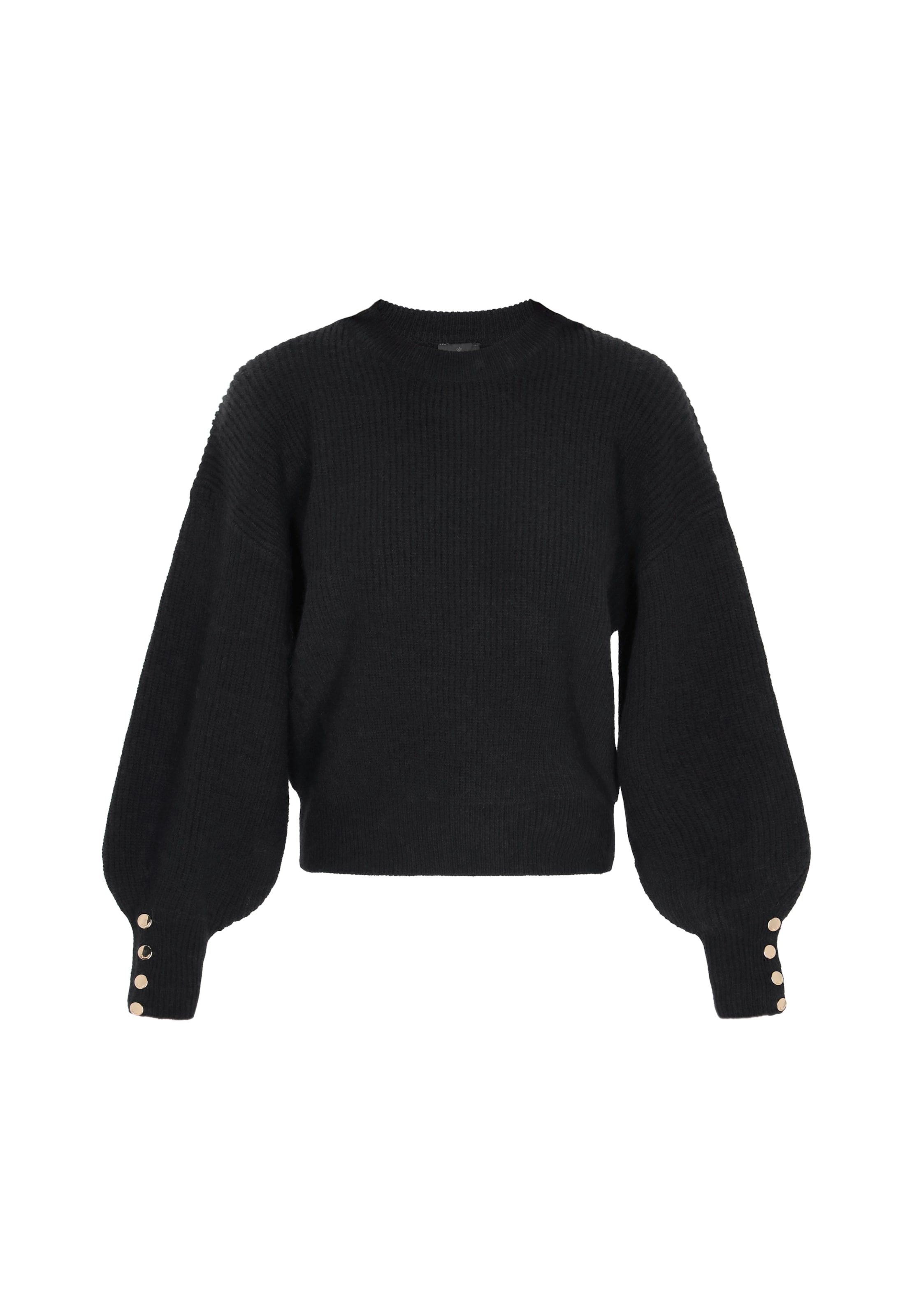 DreiMaster Klassik Pulover | črna barva: sprednja stran