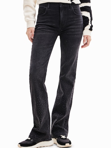 Desigual Flared Jeans in Zwart: voorkant