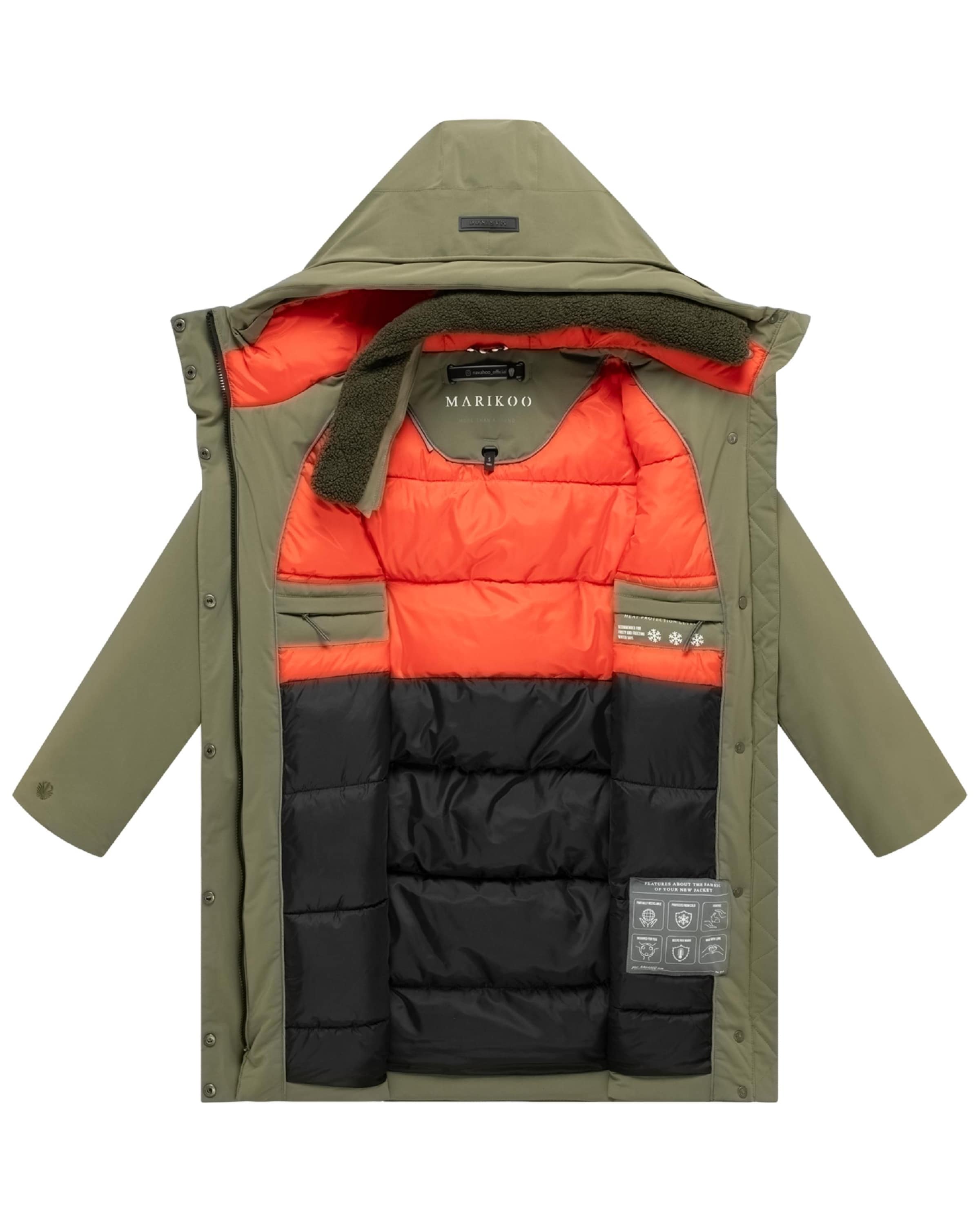Cappotto invernale 'Pakaami 16' di MARIKOO in verde