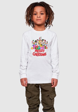 ABSOLUTE CULT Shirt 'Mickey Mouse And Friends - Christmas' in Wit: voorkant