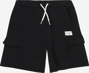 Abercrombie & Fitch Regular Broek in Zwart: voorkant