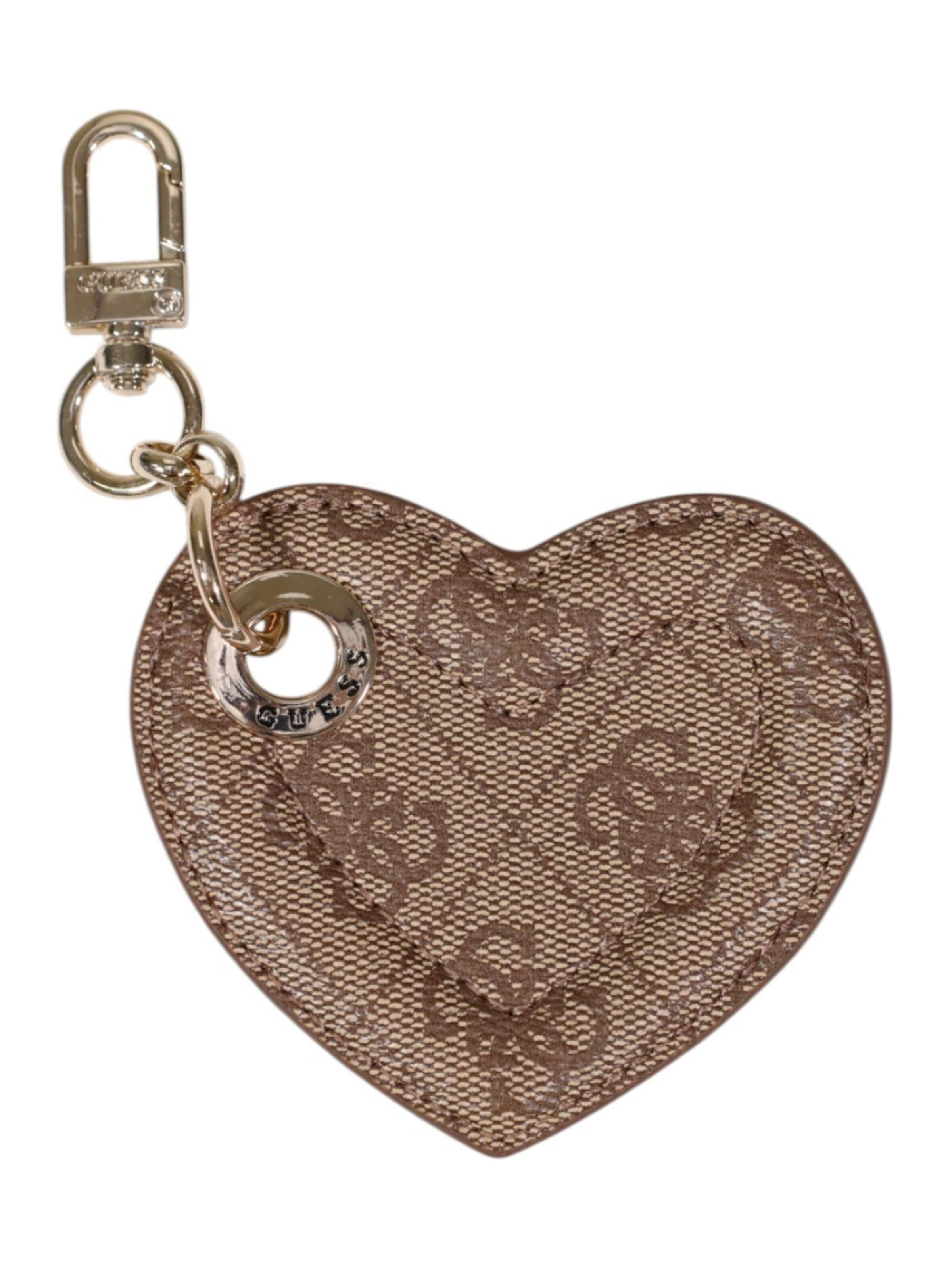 Porte-clés GUESS en marron : devant