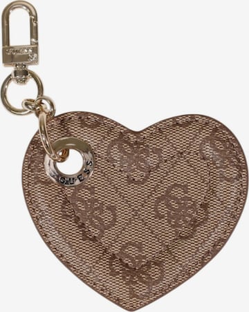 Porte-clés GUESS en marron : devant