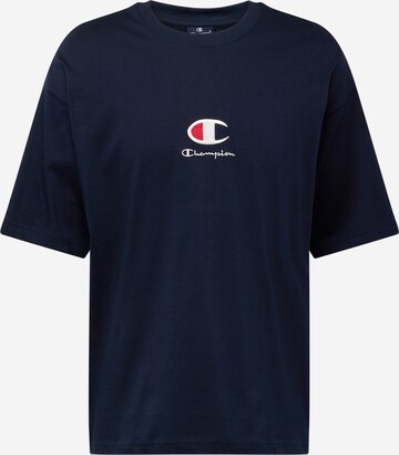 T-Shirt Champion Authentic Athletic Apparel en bleu : devant