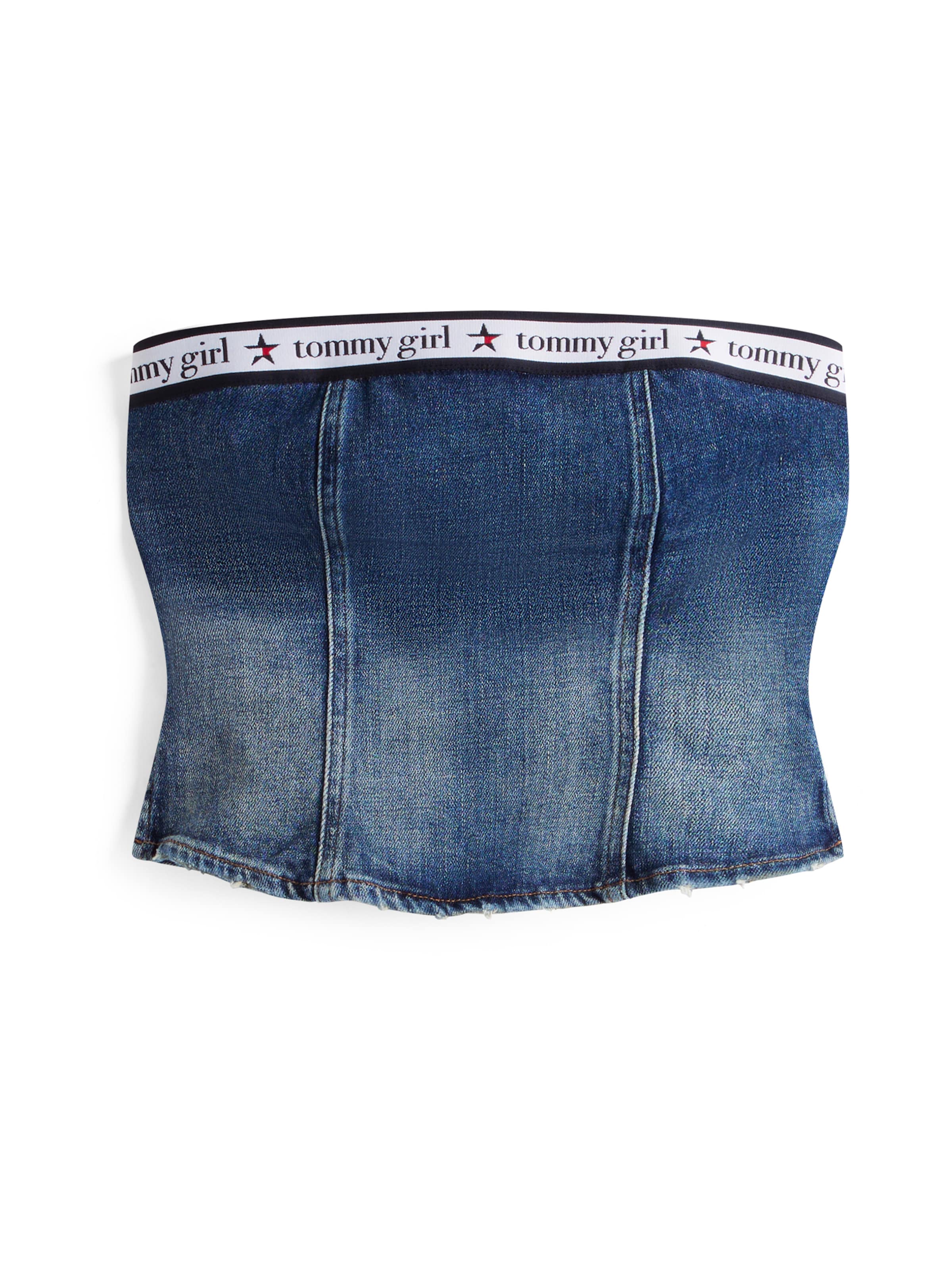 Tommy Jeans Top 'TOMMY GIRL DENIM TUBE' - vegyes színek: elől
