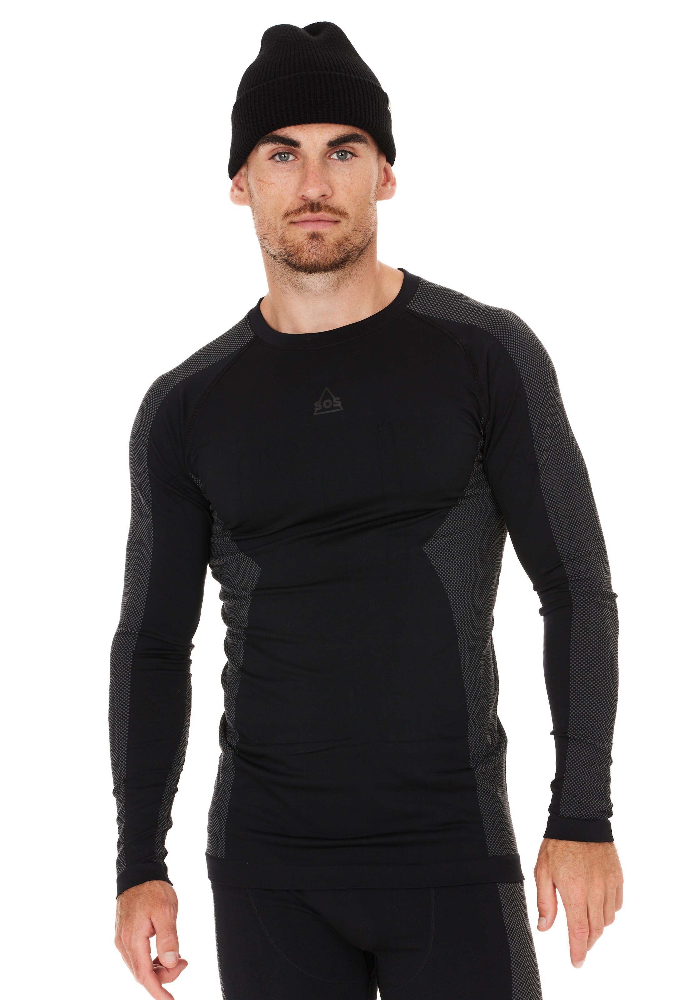 SOS Base Layer 'Kalmar' in Schwarz: Vorderseite