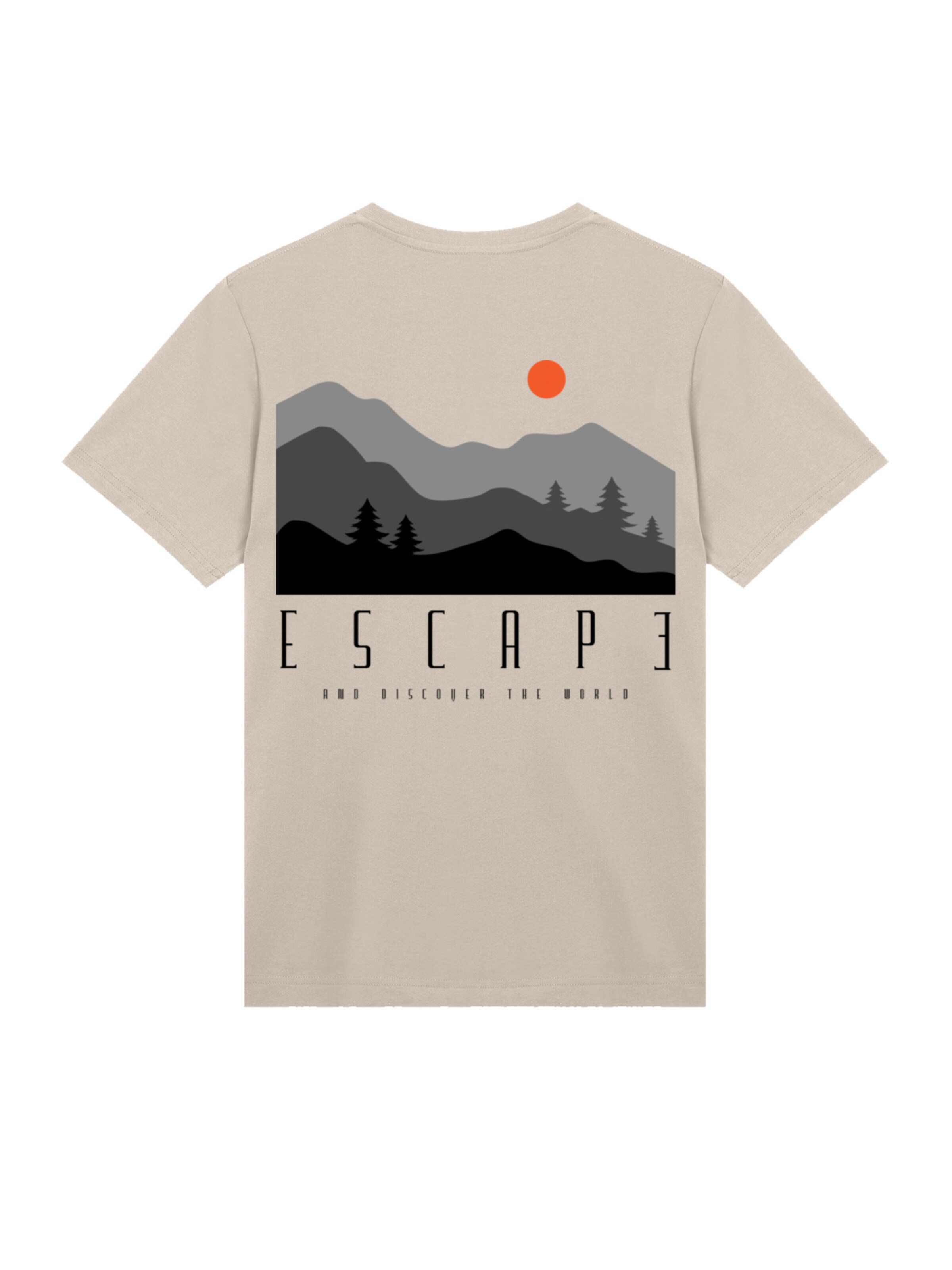 T-Shirt 'Escape Discover the World Forest Landscape' F4NT4STIC en beige