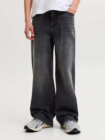 Jack & Jones Junior Wide leg Jeans 'JJIDave JJOriginal' in Black: front