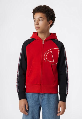 Champion - Sudadera con cremallera en rojo: frente