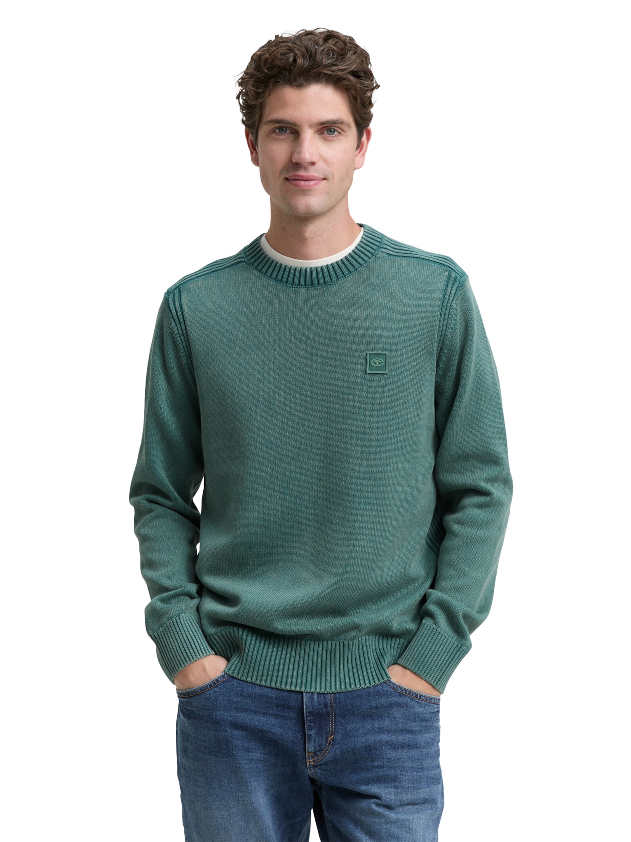 TOM TAILOR Tröja i grön: framsida