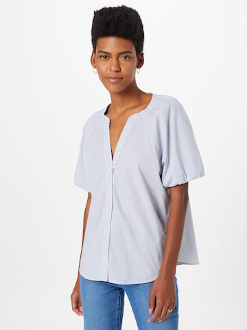 COMMA Bluse in Blau: Vorderseite