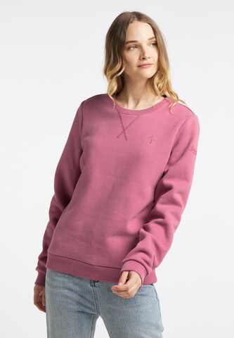 Sweat-shirt Schmuddelwedda en rose : devant