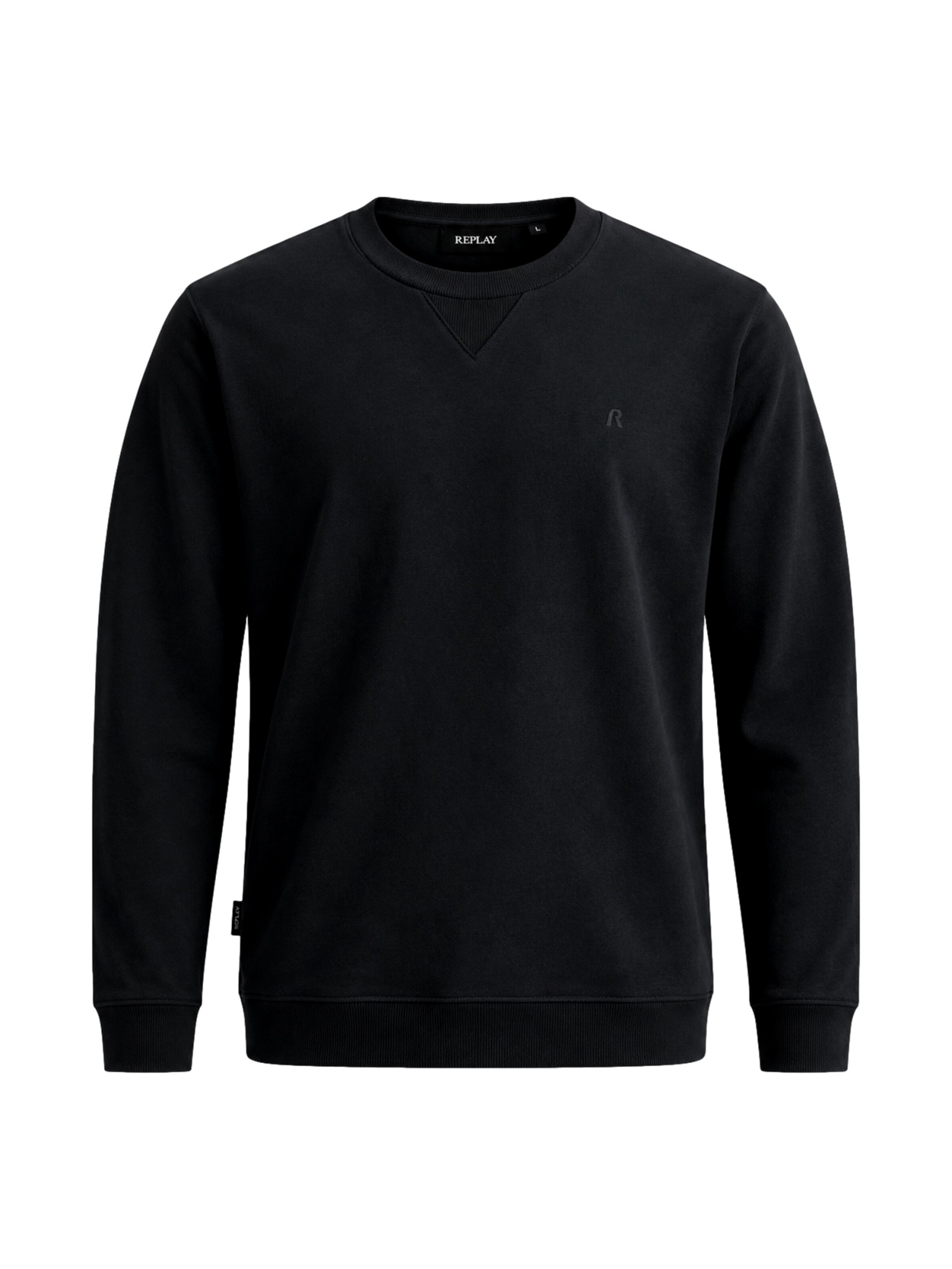 REPLAY Sweatshirt in Zwart: voorkant