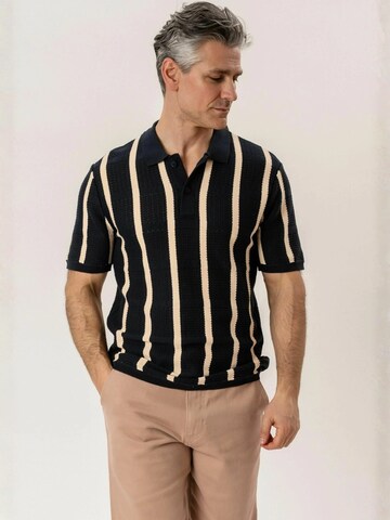 Coupe regular Chemise ' Polo ' TEESHOPPEN en bleu : devant