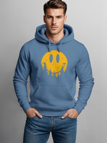 Neverless Sweatshirt 'Smile Forest' in Blue